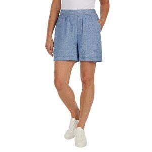 NEW Frank by Frank & Oak Linen Blend Shorts | Blue